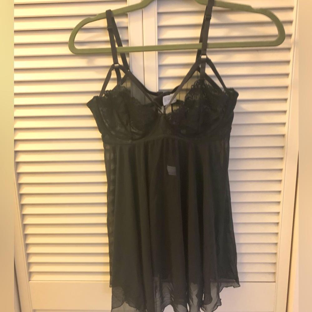 NWOT Maidenform Black Lingerie Teddy - 36B